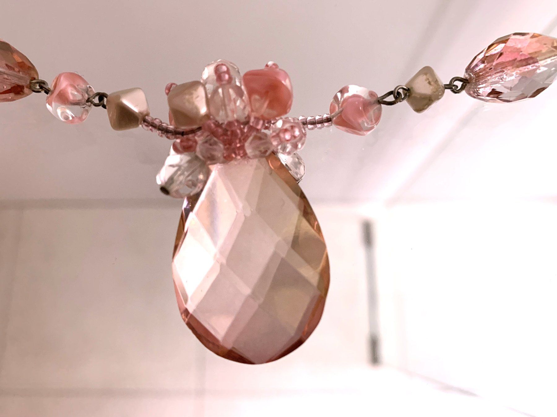 Catenine: ** HÜBSCHE HALSKETTE ROSA/TRANSPARENT/SILBER** – Usato da Starrkirch-Wil venduto da Evelyne222 6