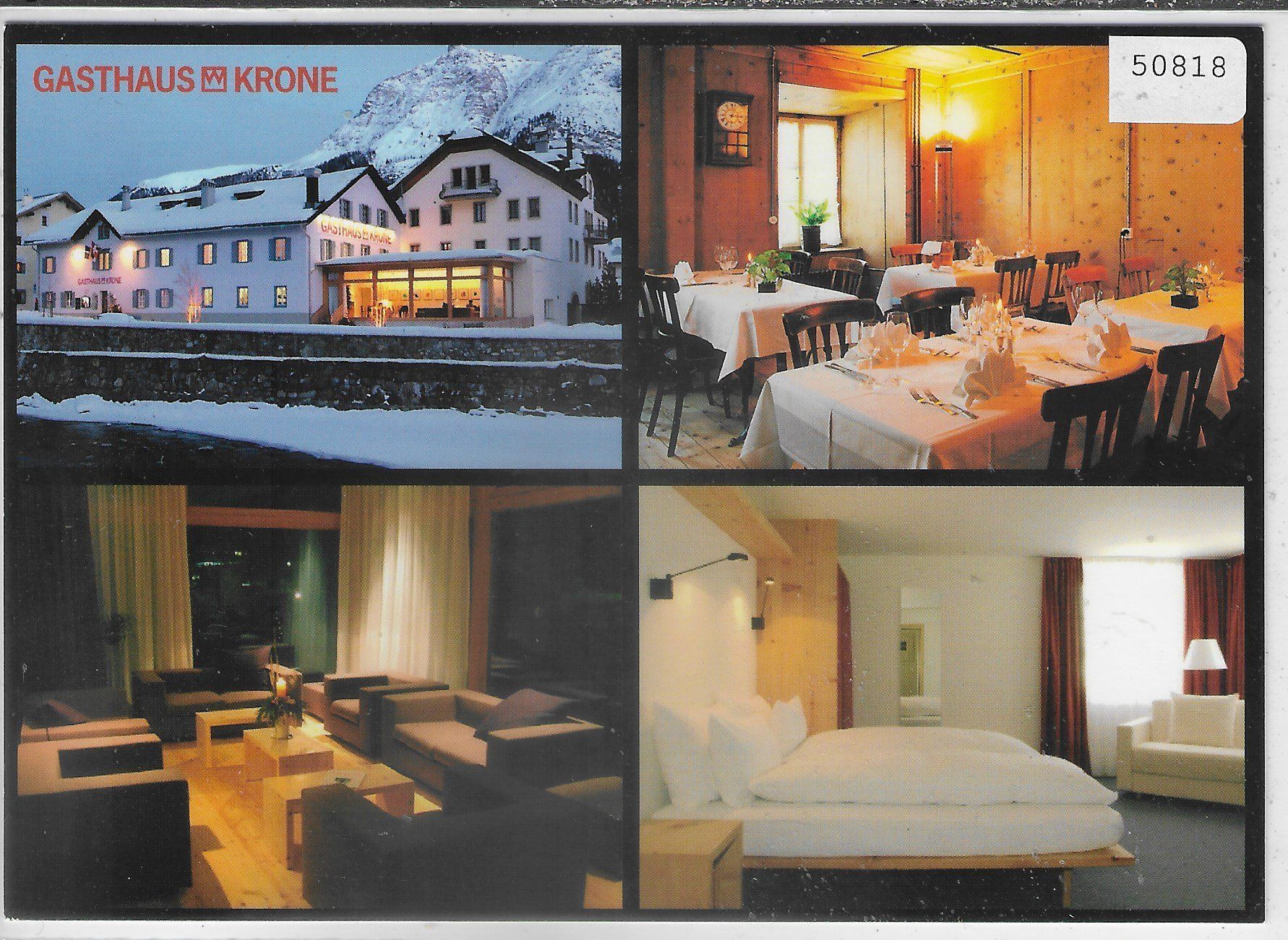 Cartes postales: La Punt Chamues-ch - Gasthaus Krone – D'occasion à Ettingen par Kartenplanet