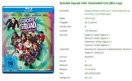 Suicide Squad inkl. Extended Cut (Bluray)