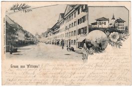 Dreibildkarte   'Gruss aus Willisau'