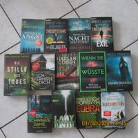 Thriller Buch Set Konvolut 13 $tk. Taschenbücher