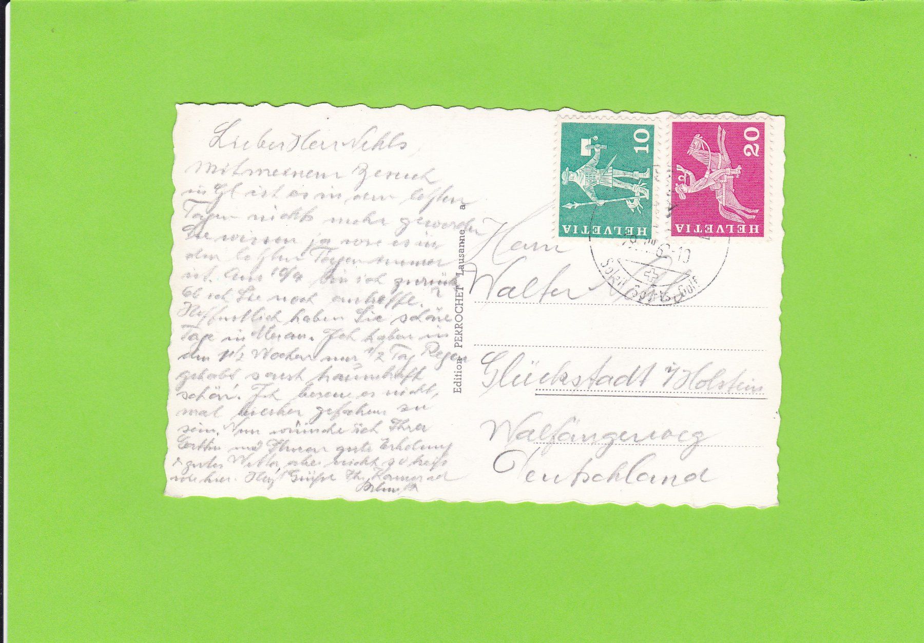 Cartoline postali: Sion-Valère – Usato da St. Peterzell venduto da neckertal 1