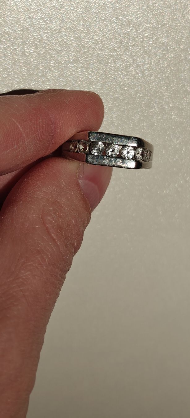 Anelli: Herren Ring 925 Silber mit 7 White Saphire – Usato da Affoltern am Albis venduto da chassa2