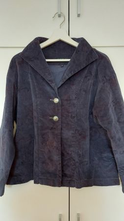 Cordjacke Damen Gr. M blau Vintage Jacke Blazer