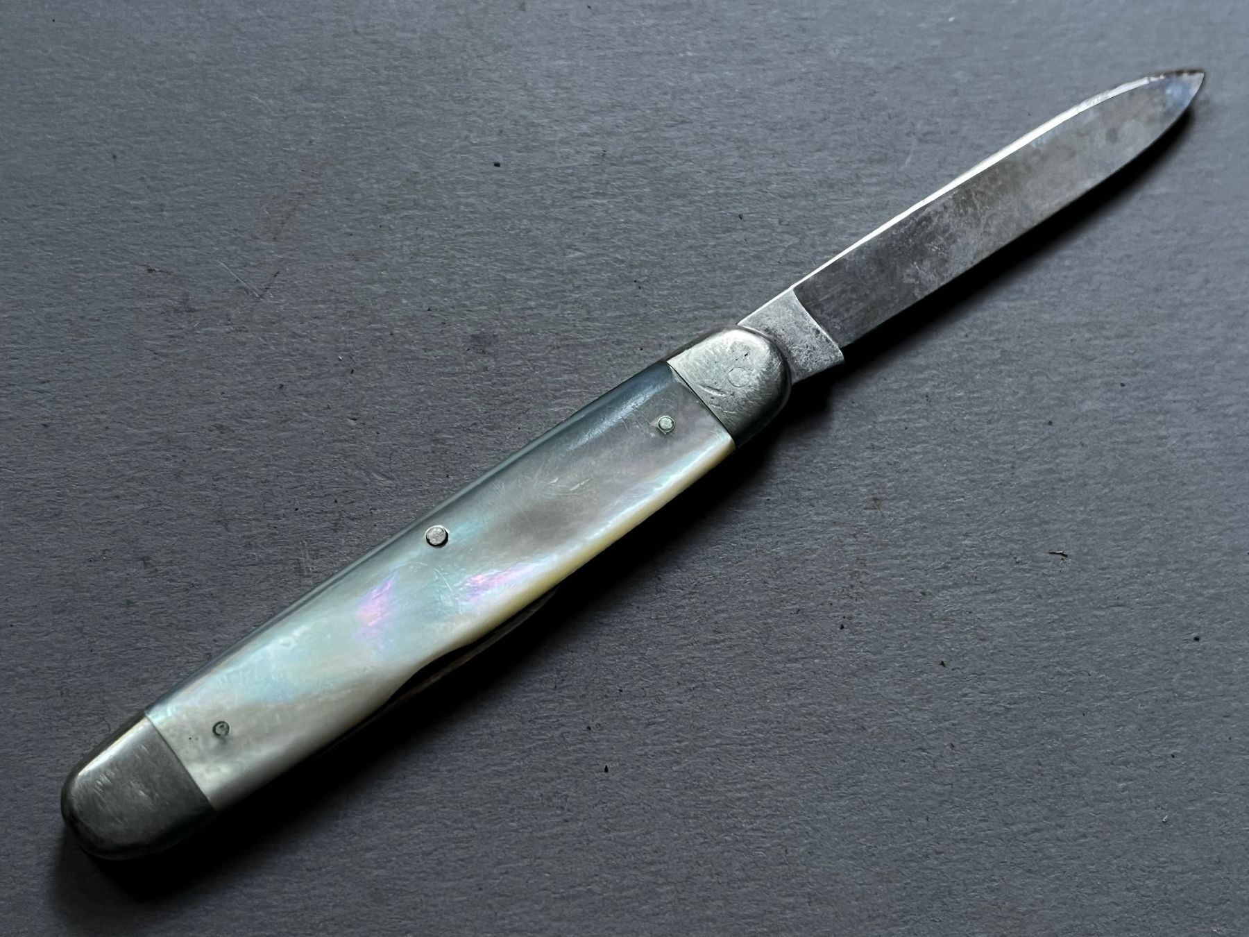 Coltelli tascabile: Altes HUBER Perlmutt Sackmesser 78 mm - selten – Usato da Zürich venduto da FV.vintage 5