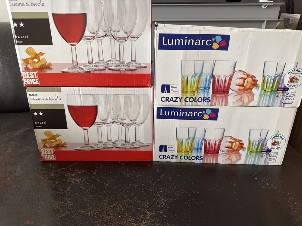 Bicchieri: Lot de verres Luminarc Crazy Colors - Neufs en boîte! – Nuovo (secondo la descrizione) da Fribourg venduto da cat_tb68 1