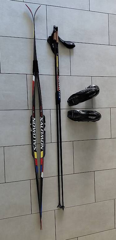 Salomon Sci: Langlaufskiset 196/160/43 – Nuovo (secondo la descrizione) da Siebnen venduto da rilie 2