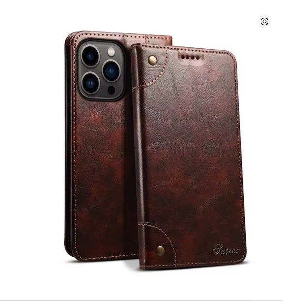 Apple Handys / Smartphones: Suteni - iPhone 15 Pro Echtleder Tasche – Neu und originalverpackt aus Matzendorf von BTCSwisswatcher