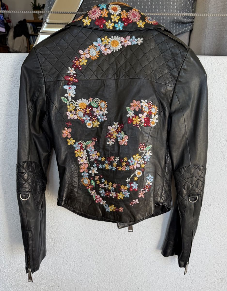 Philipp Plein Giacche: Exklusive Philippe Plain Totenkopf Lederjacke S – Usato da Staufen venduto da Elina08