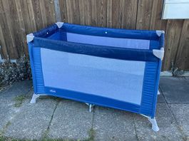 Reisebett Chicco blau faltbar mit Tasche und Anleitung