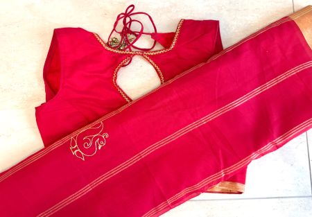 indischer/tamilischer Sari rot