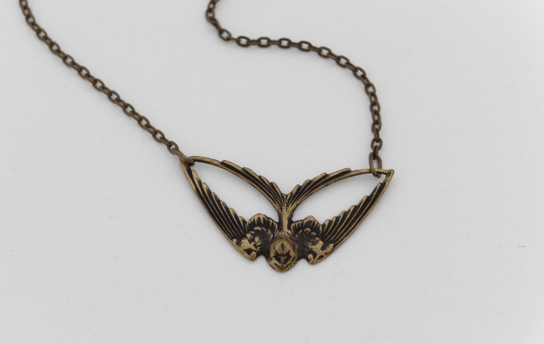 Ketten: Gothic Schwalben - Halskette Bronze Neu, Geschenkidee – Neu und originalverpackt aus Goldach von byBigo 2