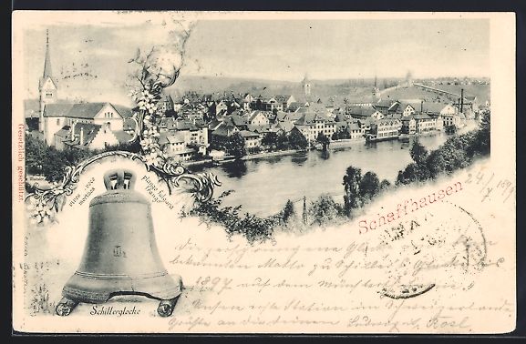 Cartoline postali: Schaffhausen, Panorama, Schillerglocke – Usato da Berlin venduto da bartko-reher