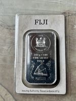 Silbermünzbarren Fidschi 100g 999.9 in Blister neu