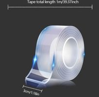 Nano Klebeband Transparent Wiederverwendbar Waschbar 1m Lang