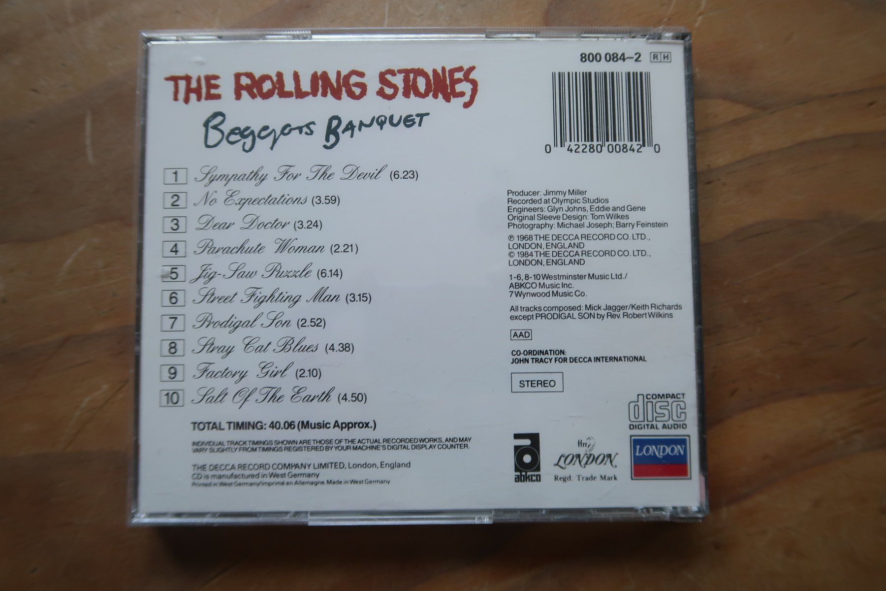 CD: THE ROLLING STONES - BEGGARS BANQUET -  CD – Usato da Basel venduto da Patiscat 1