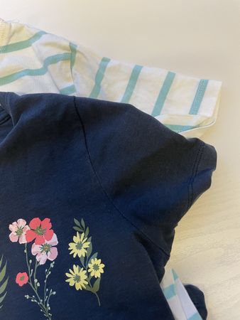 2er Set T-Shirts, Gr. 134/140, Sommer, Blumenmuster TOP!