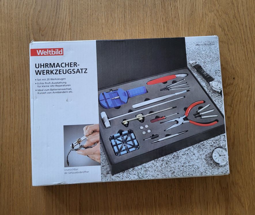 Weltbild-Set Uhrenwerkzeug, Uhrmacher-Werkzeugsatz (Neu (gemäss