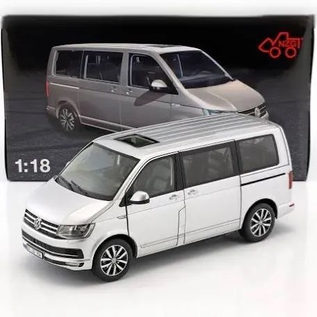 Volkswagen Modellini d'auto: VW T6 MULTIVAN GENERATION SIX SILBER 2015 1:18 NZG – Nuovo e nell'imballaggio originale da Suhr venduto da Moebelsiralfred 6