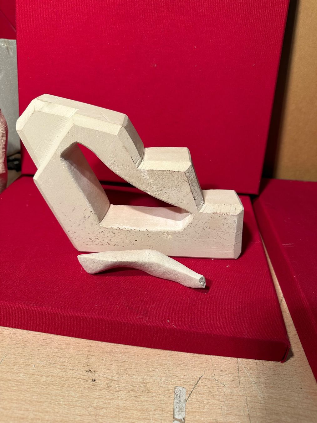 Statuette: Sculpture abstraite en gips design moderne et unique! – Usato da Lausanne venduto da artnouveau04 1