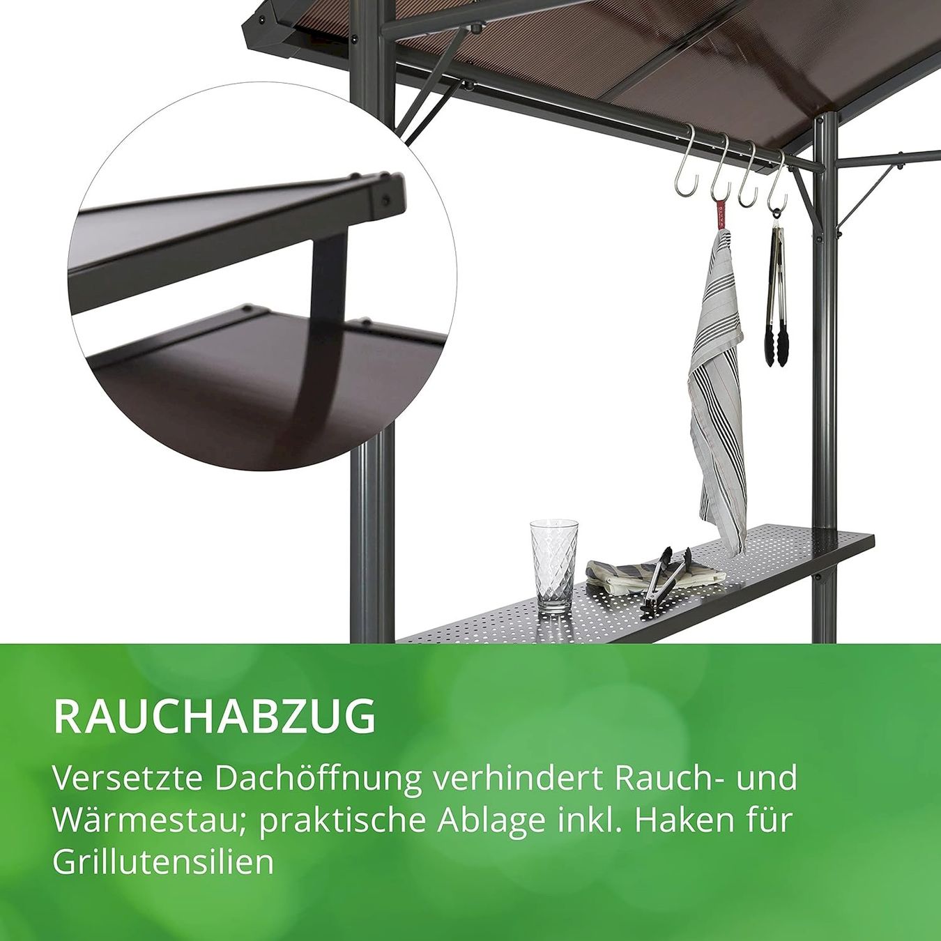 Casette da giardino & serre: Leco Profi-Grillpavillon 245x150x234cm – Nuovo e nell'imballaggio originale da Bottighofen venduto da zaap 3