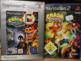 Crash Bandicoot PS2 - Lot de 2 jeux d'aventure vintage!