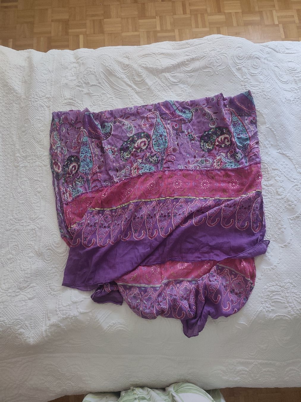 Foulard & Sciarpe: Tuch mit Paisley Muster lila pink  – Usato da Zürich venduto da sahleb 2