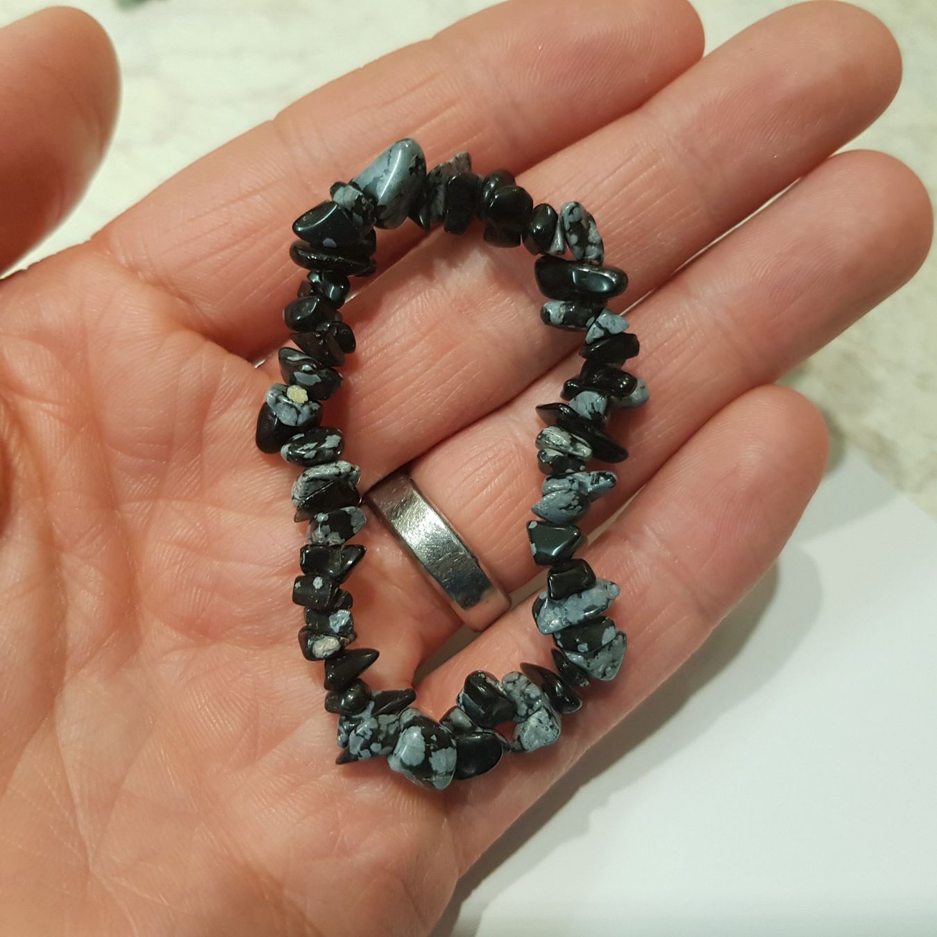 Bracciali & Braccialetti: Schneeflockenobsidian Armband – Nuovo e nell'imballaggio originale da Schwanden-Brienz venduto da Testudo06 1
