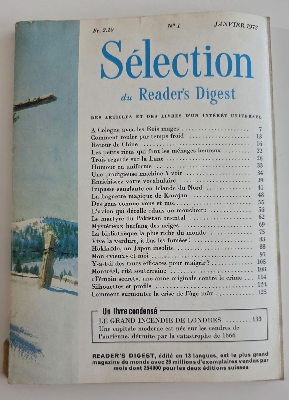 Riviste & Magazine: 1972 Cadeau Anniversaire original Reader's Digest no 1 – Usato da Genève venduto da bbastos