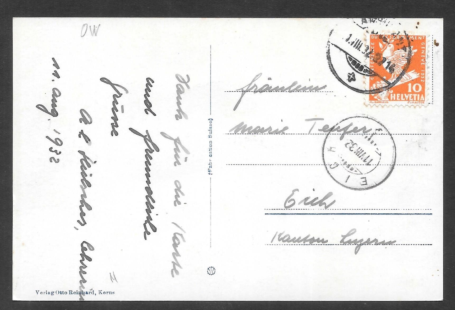 Cartes postales: Kerns Dorfansicht mit Stanserhorn – D'occasion à Olten par clotaldi 1
