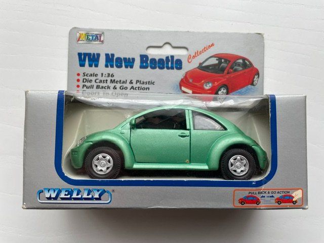 Volkswagen Modellini d'auto: VW new Beetle , 1/36 , Welly – Nuovo e nell'imballaggio originale da Ursy venduto da DK8
