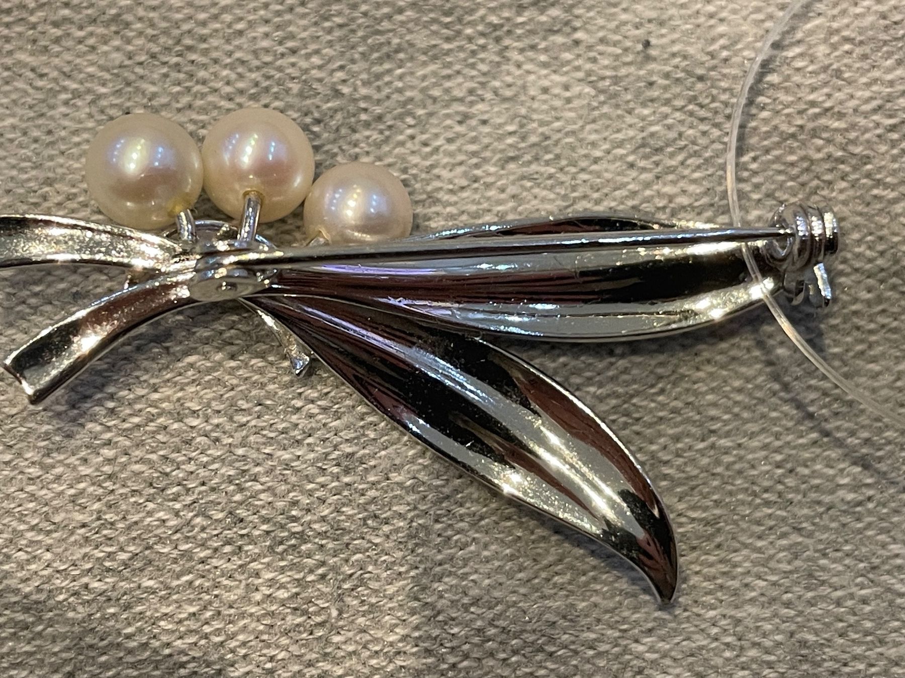 Spille & Fermagli: Silber Brosche mit Akoya Perle - Nr. 529 – Usato da Hittnau venduto da LuxAndMore 2