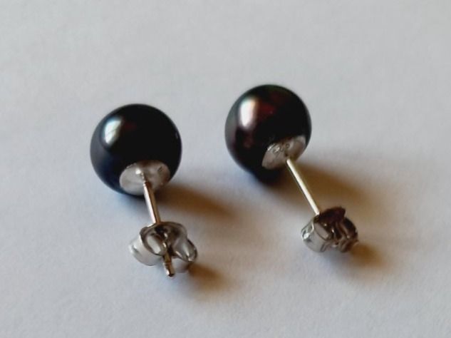 Orecchini pendenti & Orecchini a lobo: Süsswasser Perlen Ohrstecker Silber 925 rohdiniert – Nuovo e nell'imballaggio originale da Winistorf venduto da acreativ4 2