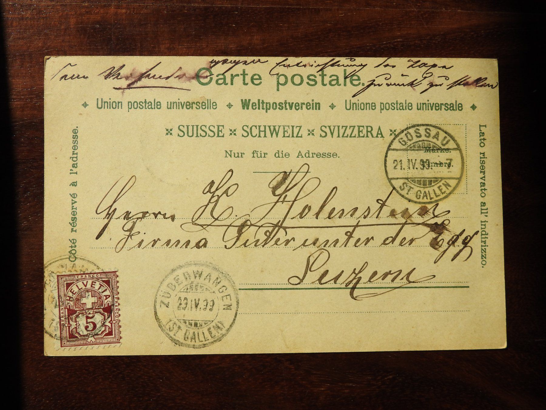 Cartoline postali: Gruss aus Gossau, schöne AK – Usato da Rain venduto da 999-800-K 1