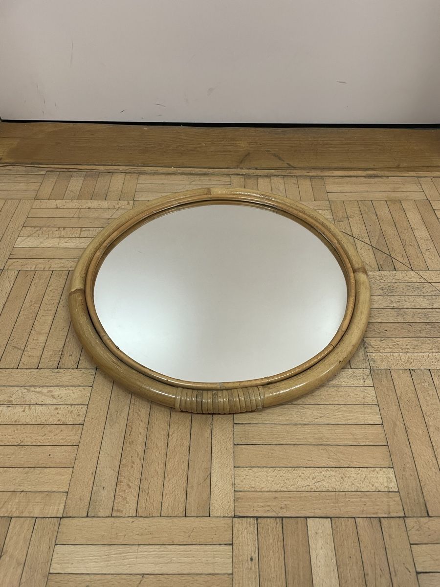 Vintage Bambus Spiegel Rundspiegel Wandspiegel Mid century (Gebraucht) in  Zrich fr CHF 75  mit Lieferung auf Ricardo kaufen