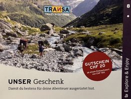 NEU TRANSA gutscheincode 20.- ab 100.- (online)