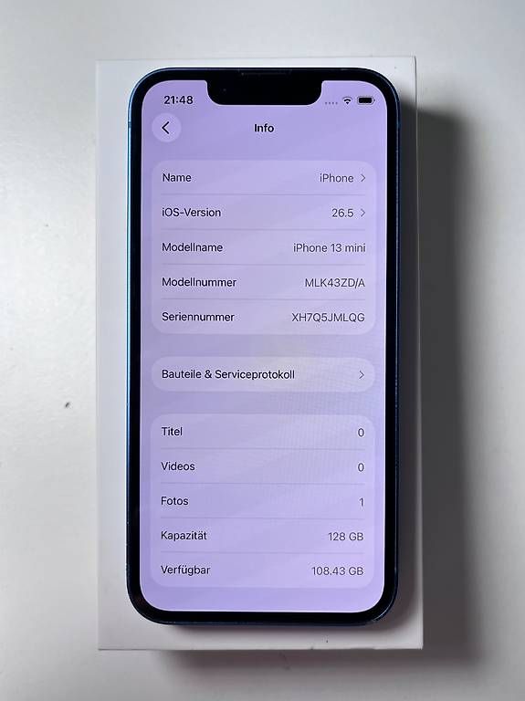 Apple Telefoni cellulari / Smartphones: iPhone 13 Mini | 128 GB | Blue | schöner Zustand ✅ – Usato da Widnau venduto da collynrefurb 7