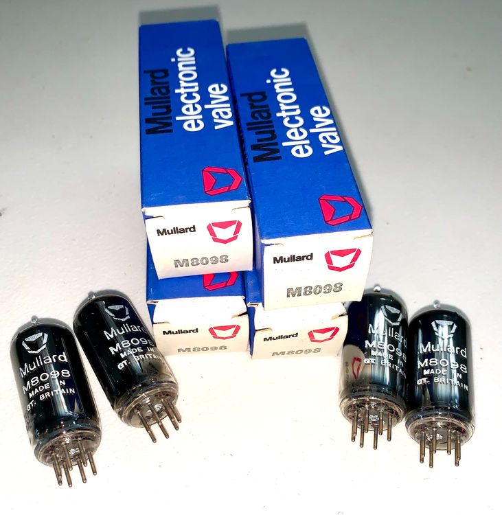 4 Röhren M8098 (85A2), Spannungsstabilisator, NOS, Mullard (Neu (gemäss ...