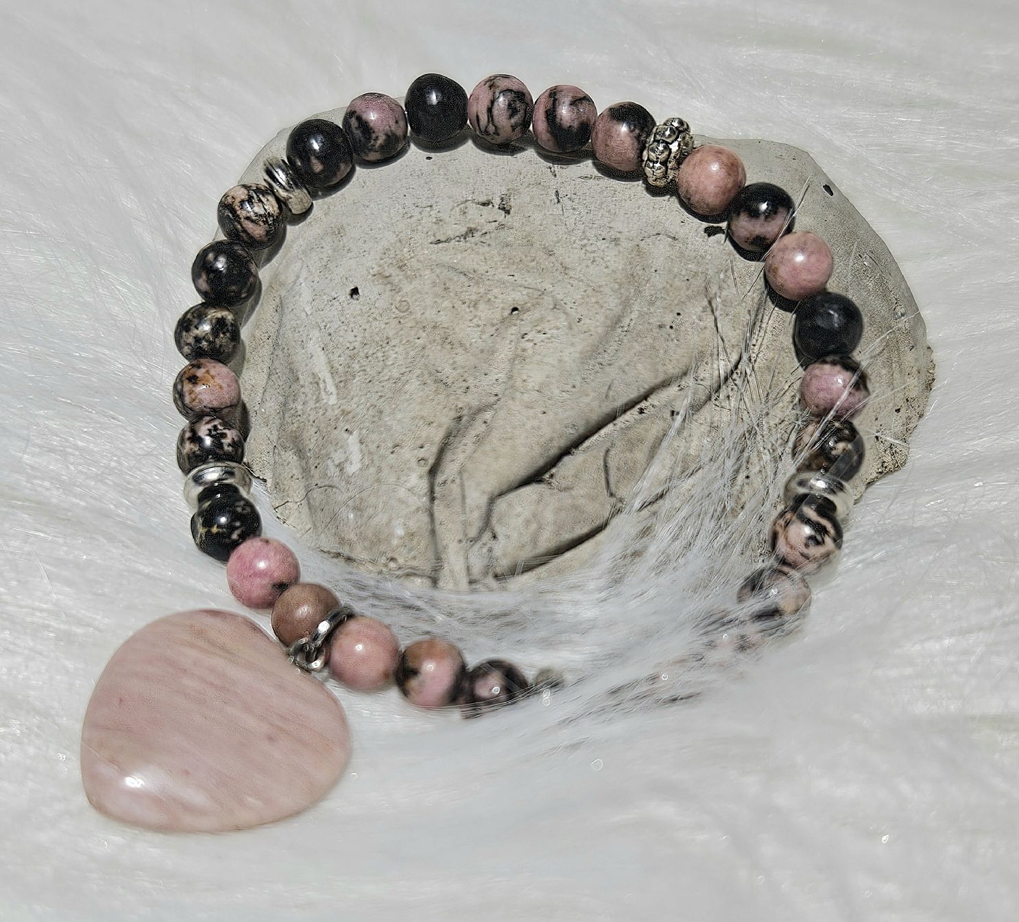 Bracciali & Braccialetti: Rhodonit-Herz Armk. - Spendenaktion – Nuovo (secondo la descrizione) da Unterkulm venduto da Nachtigall 6
