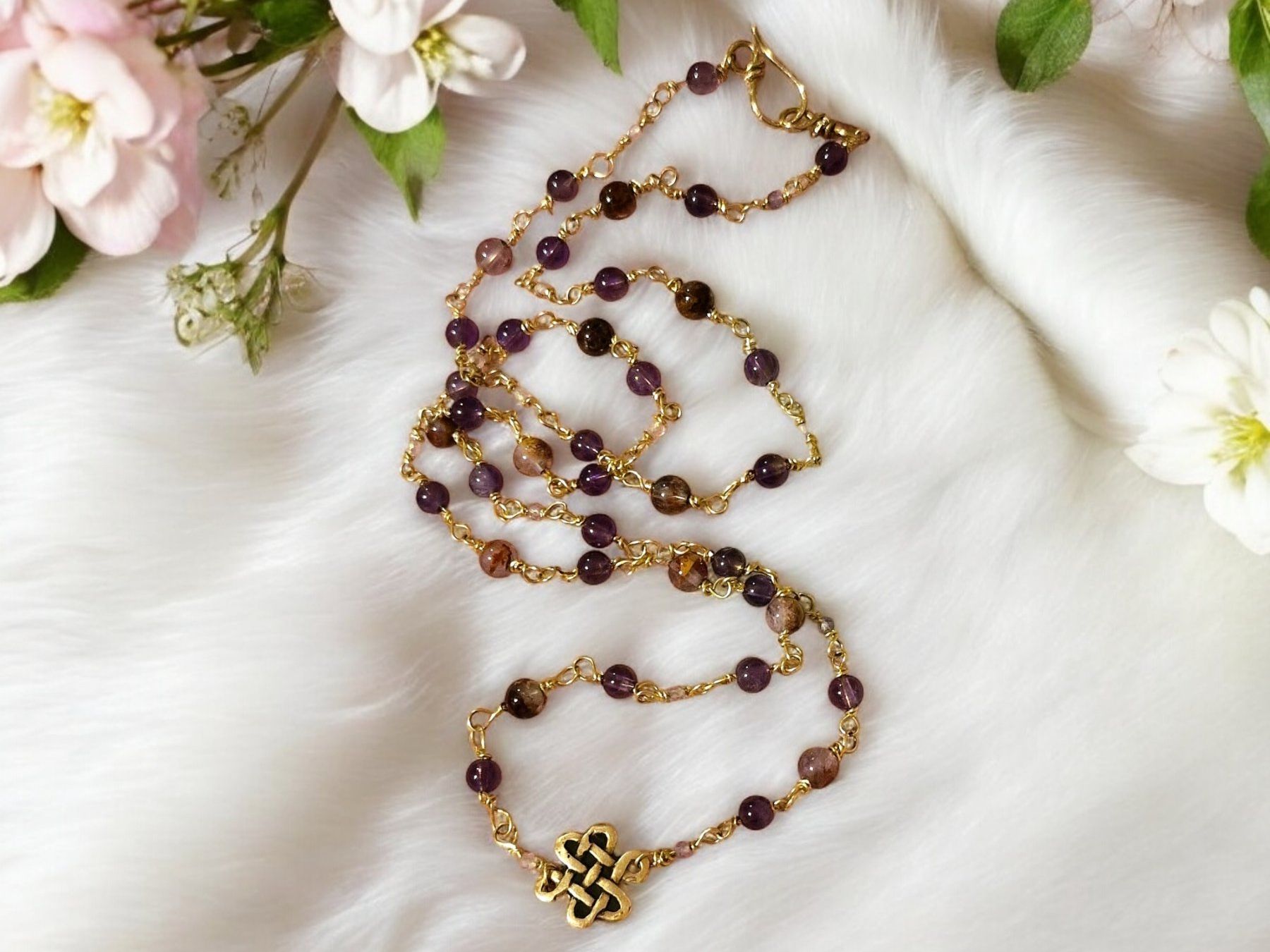 Catenine: Halskette Auralit, Amethyst, Ametrin, Bronze – Nuovo e nell'imballaggio originale da Aarau venduto da Schmuckhoehle_MD 1