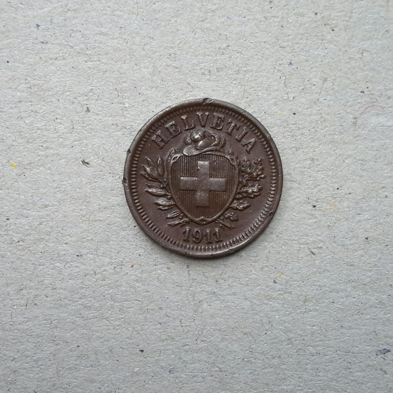 Alle Münzen: 1 Rappen 1911 , Bronze . – Gebraucht aus Burgdorf von Olli.34