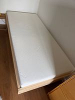 Bett, Lattenrost und Tempur Matratze, 90x200 cm