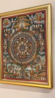 Thangka Mandala Tibet Buddhistische Kunst gerahmt handgemalt