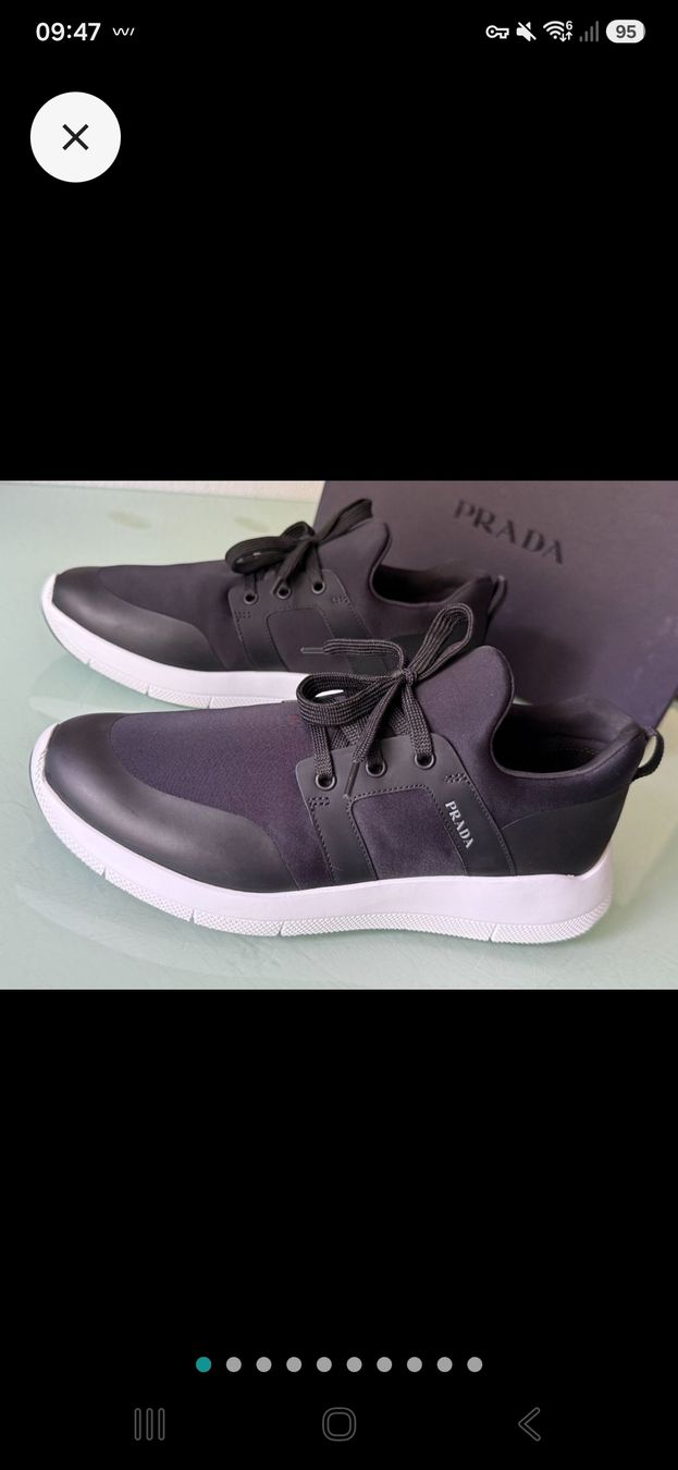 Scarpe da uomo: PRADA Sneaker Neu 41.5 Nero Neoprene 2 – Nuovo e nell'imballaggio originale da Ramlinsburg venduto da Mis_Telly 3