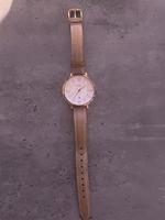 Fossil Damenuhr 38 mm mit Lederarmband Goldfarben