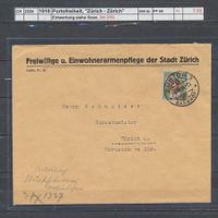 1919 Portofreiheit, "Zürich - Zürich"