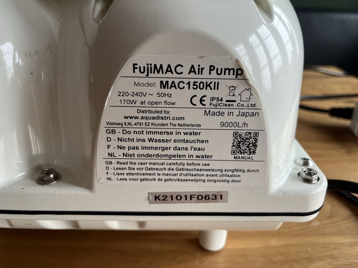 Pompe: Fujimac Belüfter Pumpe -Teich-Koi – Usato da Bertschikon Gossau venduto da BAUSTOFFHANDELbucher 3