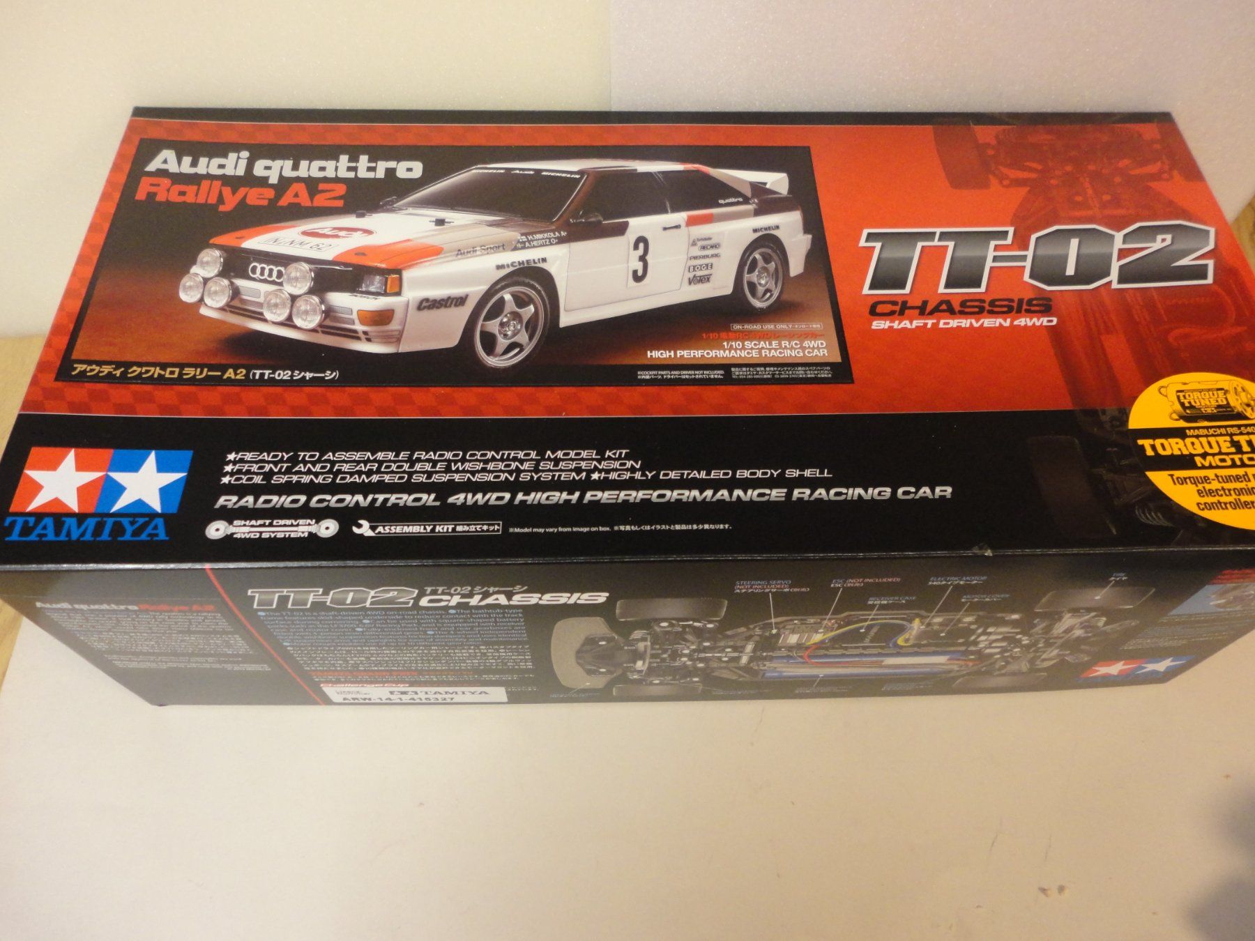 Tamiya Modellismo RC: Tamiya Audi Quattro A2 Rallye RC Modellauto – Nuovo e nell'imballaggio originale da Horgen venduto da RcModell 1