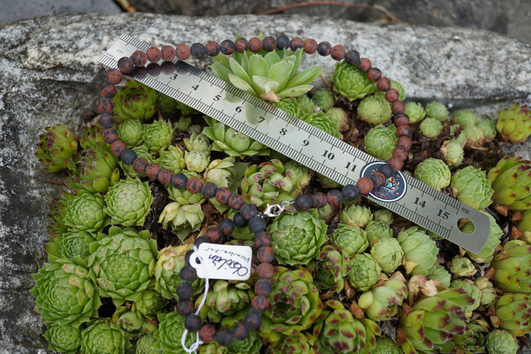Minerali & Pietre curative: Obsidian   Kugel kette mit Verschluss       Räumung – Nuovo e nell'imballaggio originale da Eschenbach SG venduto da topstone 2