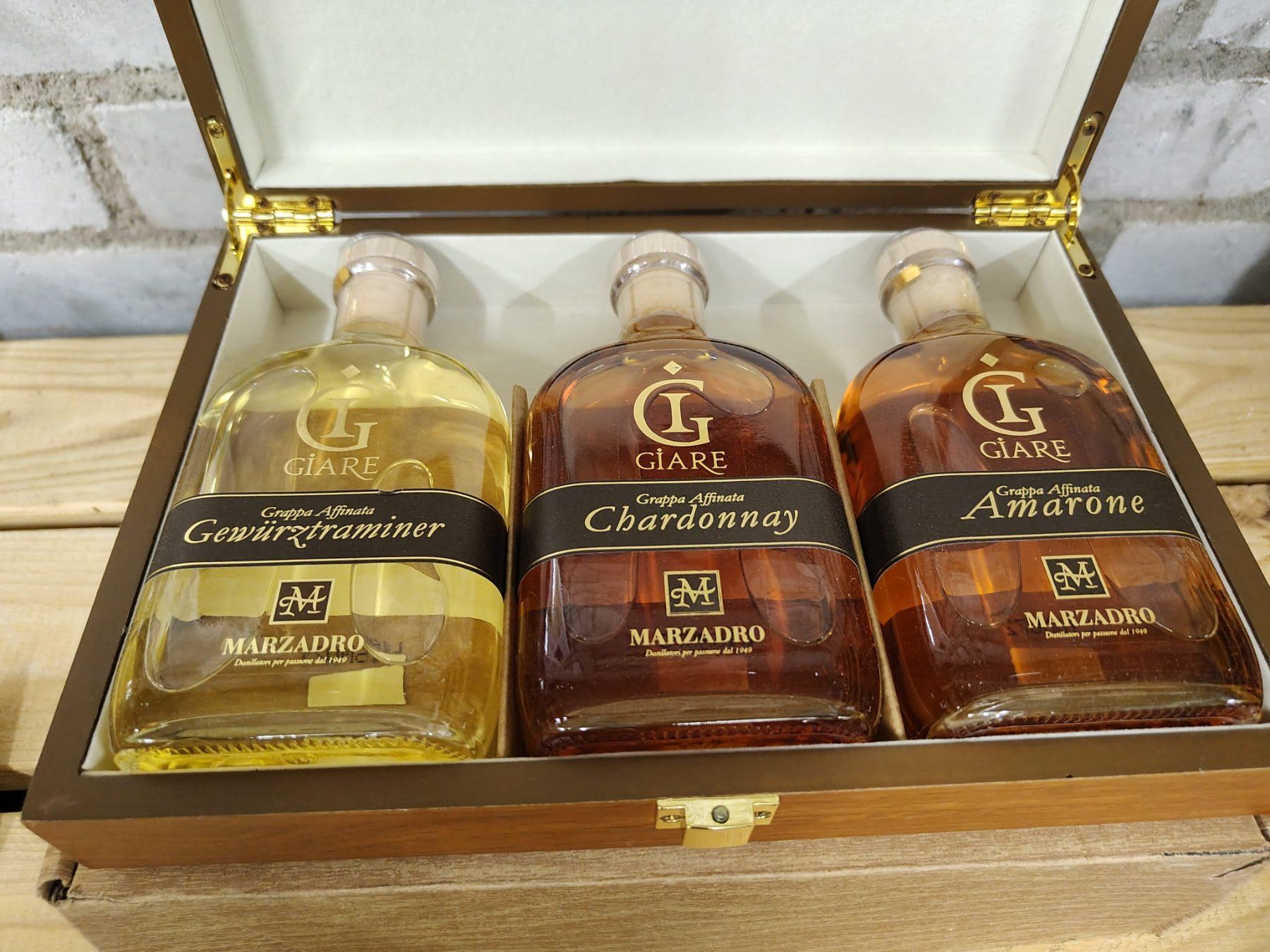 Spirituosen: Geschenkset Grappa Marzadro Le Giare  3x0.2l – Neu und originalverpackt aus Münchenstein von wusmarino 2